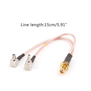 Btsg แจ็คแยก Y Type SMA ตัวเมีย เป็น TS9 & CRC9 ตัวผู้ 2 ปลั๊ก RG316 สายพิกเทล