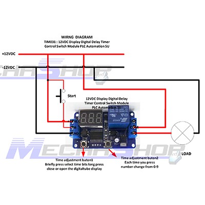 เครื่องตั้งเวลา-ตั้งเวลาเปิดปิดอุปกรณ์-ตั้งเวลา-12vdc-display-digital-delay-timer-control-switch-module-plc-automation