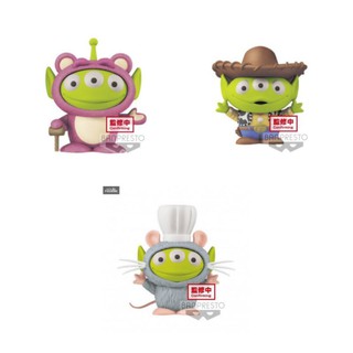 ‼️ลิขสิทธิ์​แท้​‼️Disney Pixar Characters / Toy Story / Greenman Alien​ Remix : Banpresto​ (เนื้อผิวกำมะหยี่)​