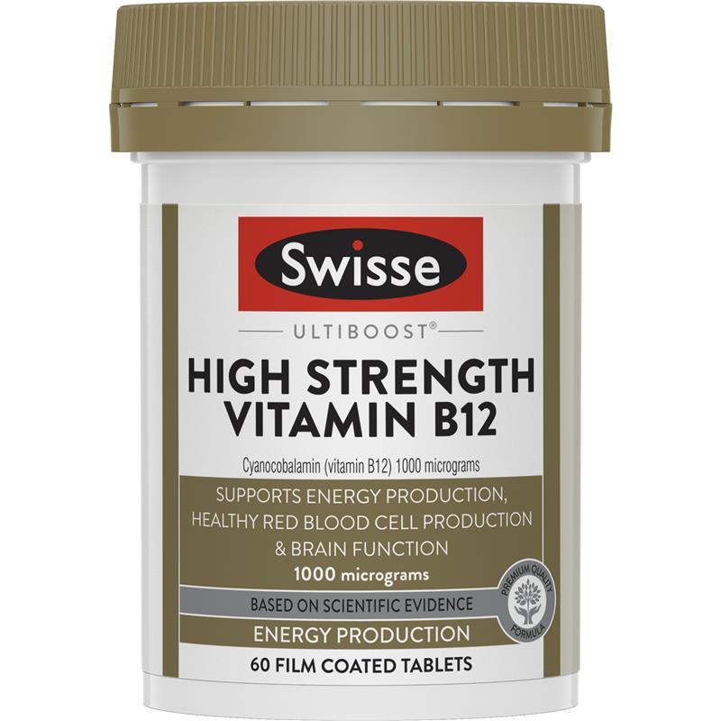 ภาพหน้าปกสินค้าSwisse Vitamin B12 60 Tablets วิตามิน บี 12 แท้จากออสเตรเลีย