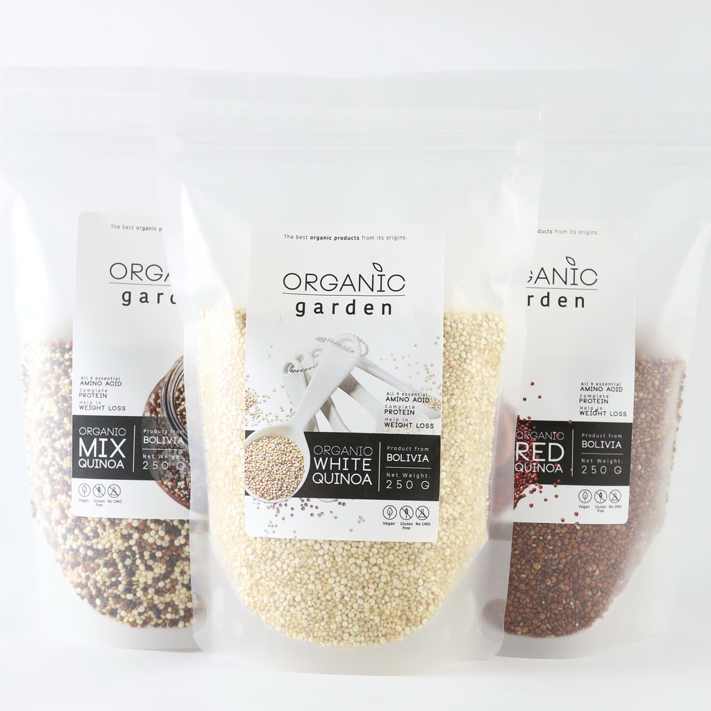 ภาพหน้าปกสินค้าควินัวสามสี หรือ ควินัวมิกซ์ 250กรัม Organic garden Mix Quinoa 250g (ช่วยลดน้ำหนัก,มีโปรตีนสูง,มีไฟเบอร์) จากร้าน organic.garden บน Shopee