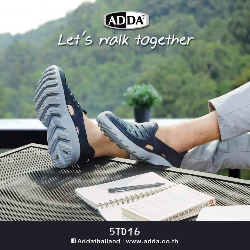 ภาพหน้าปกสินค้าAD16 รุ่น 5TD16M1/M3 และ Adda 5TD41 *ADDA 2density รองเท้าแตะ รองเท้าพื้นเบา แบบสวม ไฟล่อน (ไซส์ 7-10) จากร้าน nnttin บน Shopee