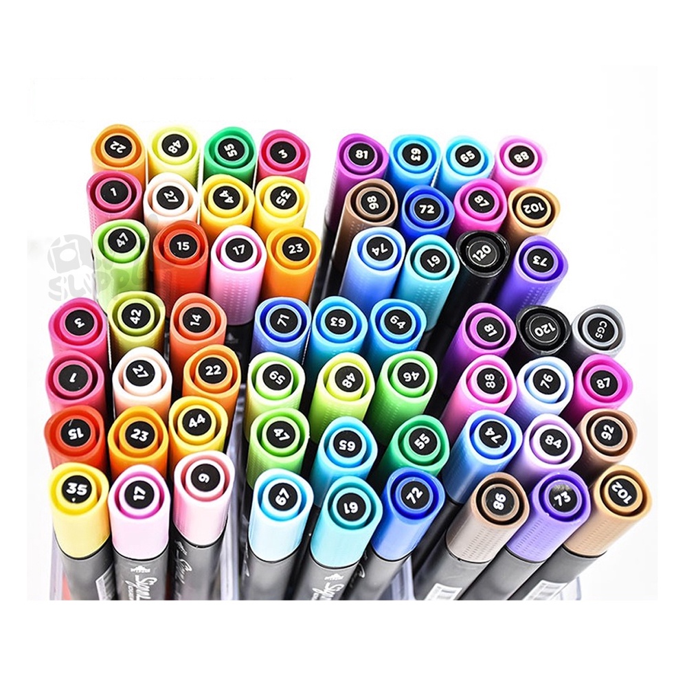 ปากกา-marker-2-หัว-m-amp-g-signme-ด้ามอ้วน-แหลม-ตัด-สีที่-87-gg5