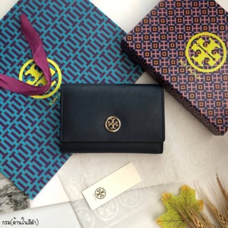 กระเป๋าสตางค์ TORY BURCH ROBINSON MEDIUM WALLET สีกรม