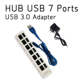 USB HUB 7 Ports USB 3.0 Hi-Speed สีดำ