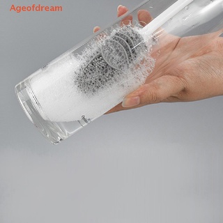 [Ageofdream] ใหม่ แปรงซิลิโคน ด้ามจับยาว สําหรับทําความสะอาดแก้วไวน์ แก้ว