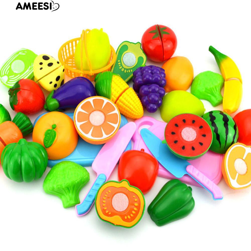 ameesi-ผักผลไม้ชุดตัดอาหารเล่นซ้ำเล่นของเล่นเด็กหลอกลวง