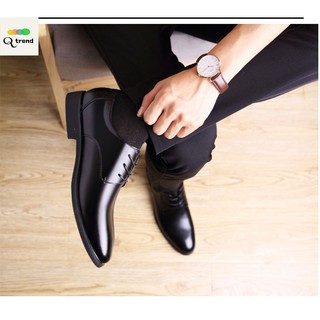 ภาพขนาดย่อของภาพหน้าปกสินค้าDerby Shoes Man รองเท้าทำงานผู้ชาย รองเท้าคัทชูผู้ชาย แบบคลาสสิก P69 จากร้าน q_trend บน Shopee ภาพที่ 3