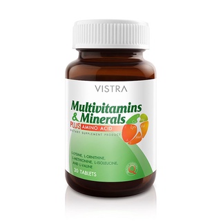 ภาพหน้าปกสินค้าVistra Multivitamins & Minerals Amino วิสทร้า มัลติวิตามิน มิเนอรัล วิตามินรวม 1 ขวด บรรจุ 30 เม็ด 14284 ที่เกี่ยวข้อง