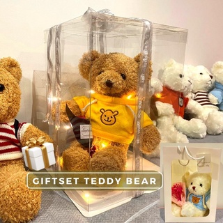 ภาพหน้าปกสินค้าตุ๊กตาหมี เป็นชุดใส่ถุง/ใส่กล่องใส พร้อมไฟตกแต่ง ของขวัญวาเลนไทน์ ของขวัญวันเกิด ของขวัญให้แฟน Teddy Bear Gift Set ที่เกี่ยวข้อง