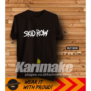 ROUND คอลูกเรือเสื้อยืด พิมพ์ลาย Karimake Band Skid Row Music สําหรับผู้ชาย-4XL