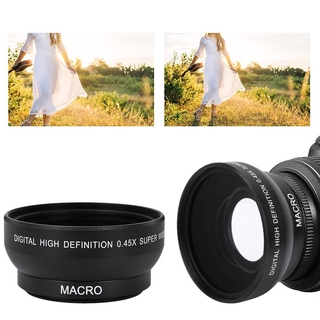 [Hot] Wide Angle Lens  0.45X Magnification High Definition for 49mm Mount Camera