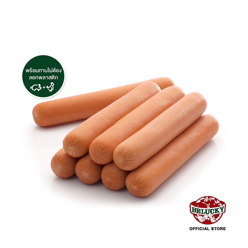 ภาพหน้าปกสินค้าBelucky บีลัคกี้ Hotdog 5" Peel Off ไส้กรอก ฮอทดอก 5 นิ้ว ลอก (1000g) จากร้าน belucky_officialshop บน Shopee