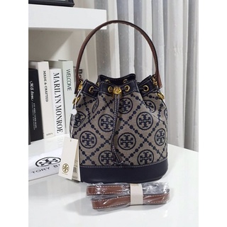 TORY BURCH FACTORY MONOGRAM JACQUARD BUCKET BAG