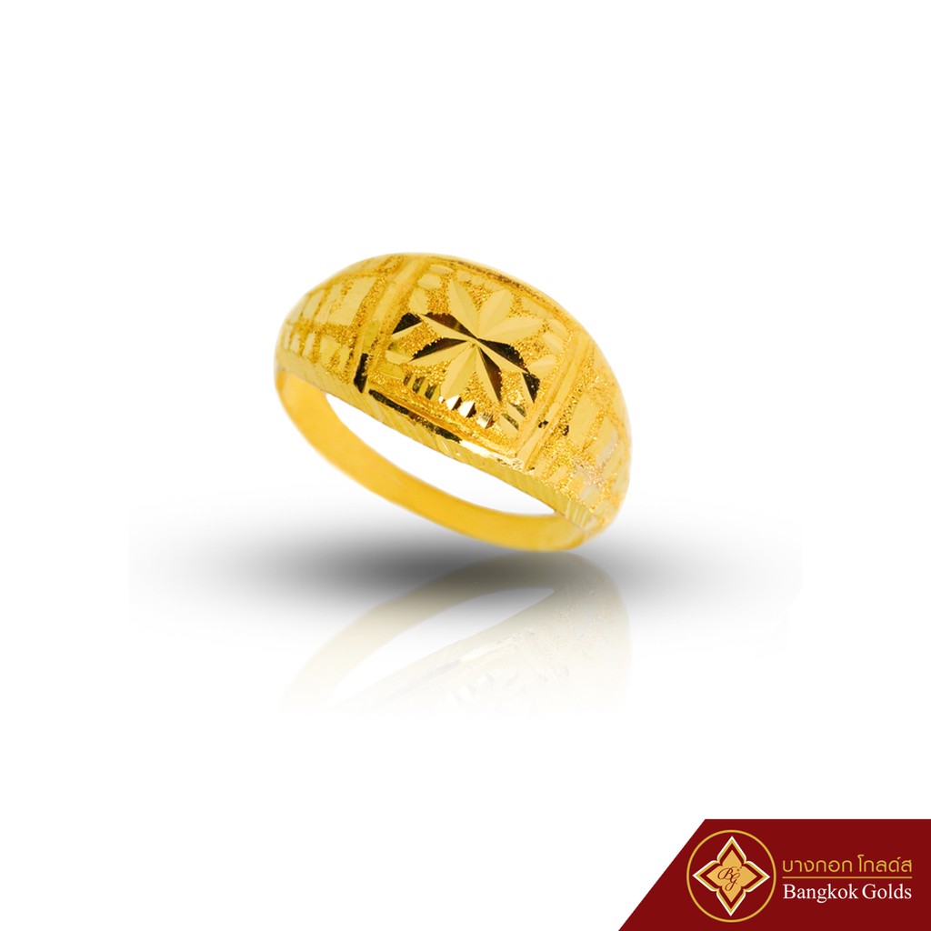 ภาพหน้าปกสินค้าBangkokGolds แหวน ครึ่งสลึง คละลาย ทองคำแท้ 96.5% * ทองเยาวราช เลือกลายได้ในระยะเวลาที่กำหนดค่ะ สินค้ามีใบรับประกัน
