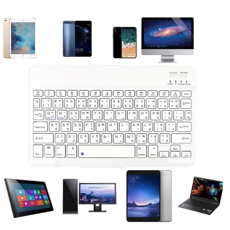 ภาพสินค้าKeyboard คีย์บอร์ดบลูทูธ ไอแพด ไอโฟน แท็บเล็ต Samsung Huawei ไอแพด10.2 gen 7 ใช้ได้单键盘 จากร้าน zcdshop บน Shopee ภาพที่ 3