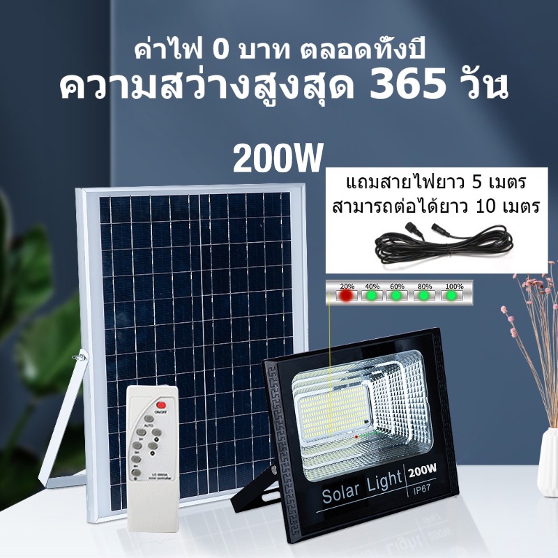 l19-200w-ไฟ-led-แผงโซลาร์เซลล์-โคมไฟโซลาร์เซลล์-solar-light-ไฟโซล่าเซลล์-solar-cell-กันน้ำ-รีโมท-สวน-กลางแจ้ง-ไฟ