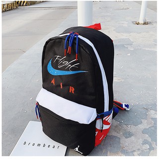 Nike Air Jordan backpackกระเป๋าแฟชั่นเรียบง่ายกระเป๋าเป้สะพายหลังกระเป๋าผู้ชายกระเป๋าผู้หญิง