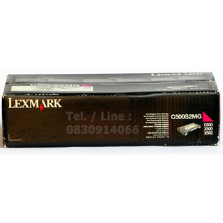 Original LEXMARK หมึกโทนเนอร์สี แท้ C500H2MG สีม่วงแดง C500H2YG สีเหลือง C500, C510, X500, X502, X504