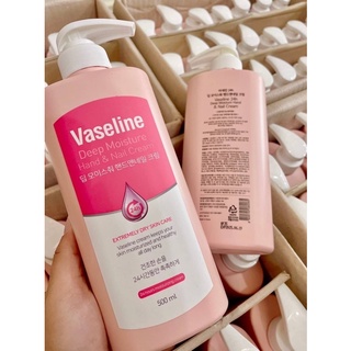 Vaseline deep Moisture Hand&amp;Nail Cream 500ml. วาสลีน ครีมบำรุงมือและเล็บ