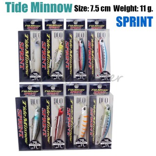 DUO TIDE MINNOW 75 SPRINT  เหยื่อปลอม เหยี่อตกปลา เหยื่อ อุปกรณ์ตกปลา ขนาด 7.5 cm.