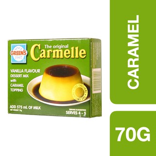 สินค้า Greens Caramelle Pudding 70g ++ กรีนส์ ผงครีมคาราเมลสำเร็จรูป 70 กรัม