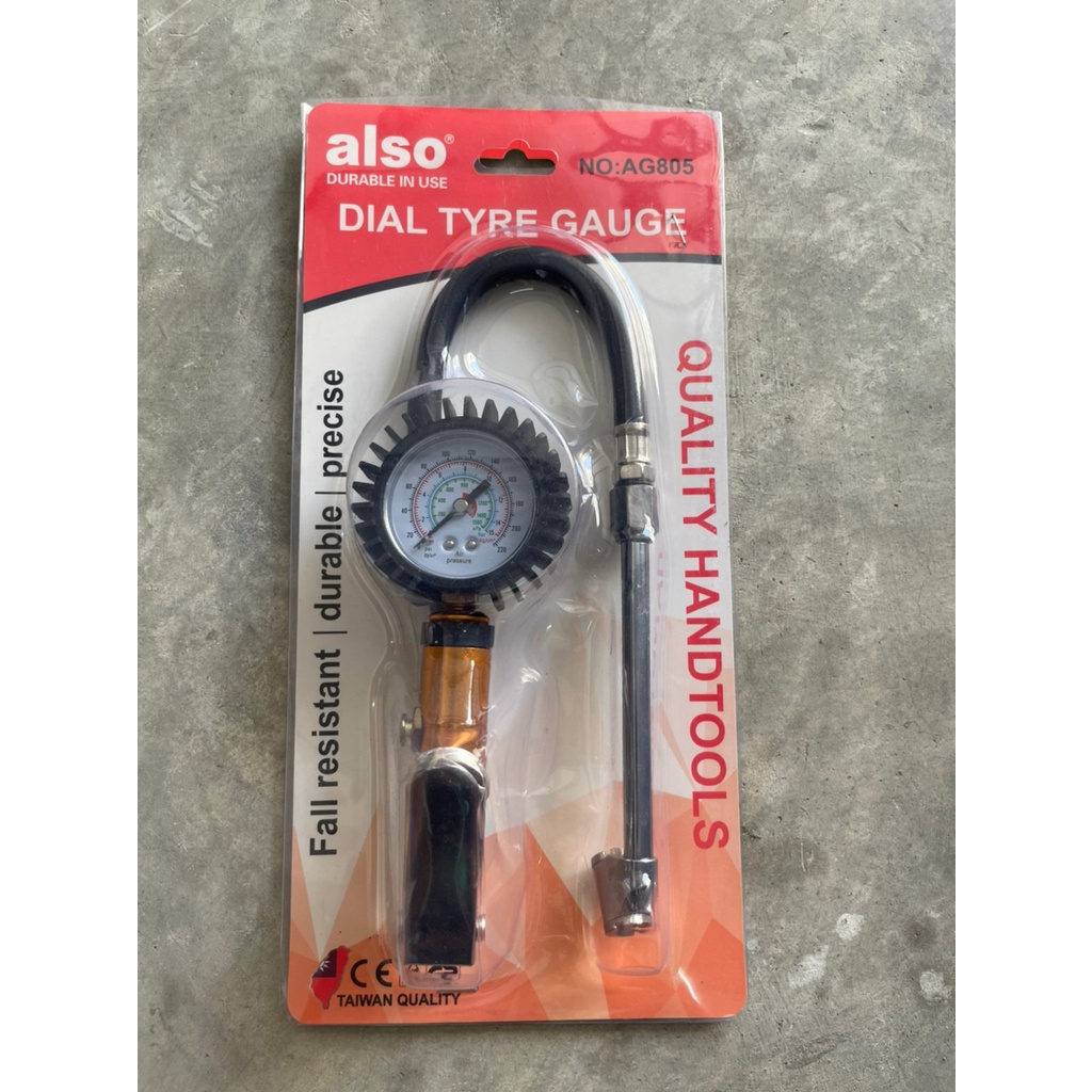 also-หัวเติมลม-เกจ์วัดลม-dial-tyre-gauge-รุ่น-ag805