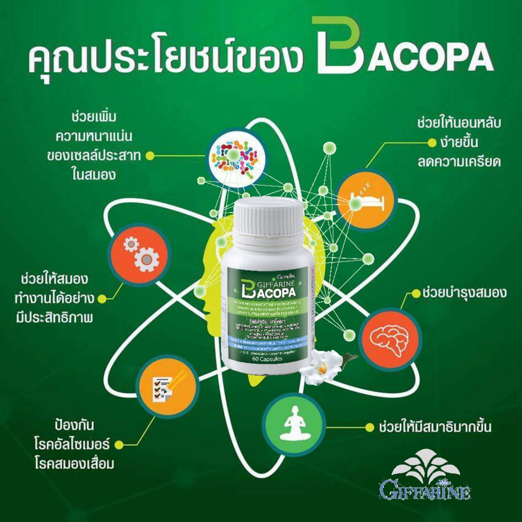 bacopa-giffarine-บาโคพา-กิฟฟารีน-อาหารเสริม-สมุนไพร-เสริมความจำ