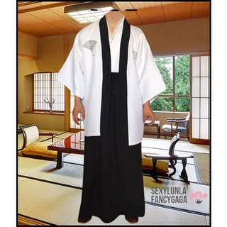 ภาพหน้าปกสินค้าCp127.1ชุดกิโมโนชายญี่ปุ่นสีขาว ชุดซามูไรญี่ปุ่น ชุดยูกาตะผู้ชาย ชุดฮากามะ ชุดเคนโด้ ที่เกี่ยวข้อง