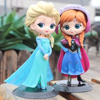 ภาพขนาดย่อสินค้าโมเดลตุ๊กตาฟิกเกอร์ Disney Frozen Elsa Anna Princess PVC ของเล่นสําหรับเด็ก