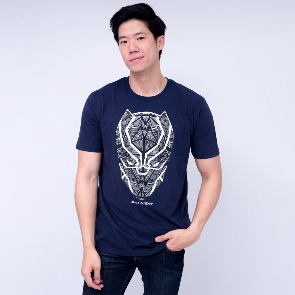 avengers-graphic-black-panther-t-shirt-เสื้ออเวนเจอร์-แบล็ค-แพนเธอร์-เทคนิคเรืองแสง-สินค้าลิขสิทธ์แท้