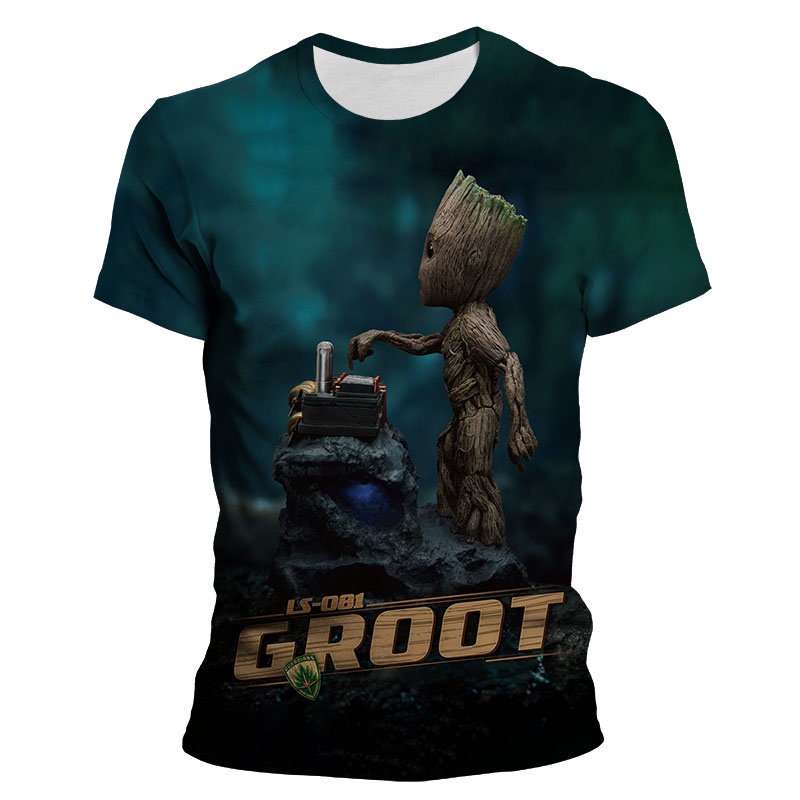 ใหม่-เสื้อยืดลําลอง-แขนสั้น-คอกลม-พิมพ์ลายดิสนีย์-guardians-of-the-galaxy-groot-3d-แฟชั่นฤดูร้อน-สําหรับผู้ชาย-ผู้หญิง