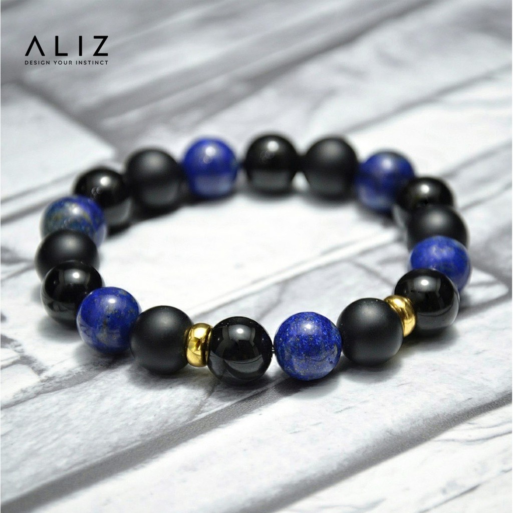 กำไลหินมงคล-นำโชค-ลาพิส-ลาซูลี-lapis-lazuli-ฮอว์คอาย-hawk-s-eye-ขนาด-10-5-มิล