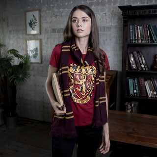Warner Bros. Harry Potter Gryffindor T-shirt เสื้อยืดผู้หญิงแฮร์รี่พอตเตอร์กริฟฟินดอร์
