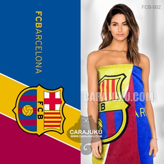ผ้าขนหนู ผ้าเช็ดตัว บาร์เซโลน่า Barcelona (27x54 นิ้ว) FCB-002 ลิขสิทธิ์แท้