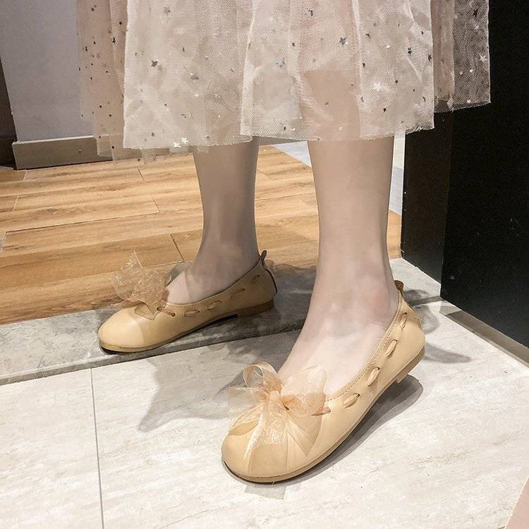 hot-sale-peas-รองเท้าผู้หญิงฤดูใบไม้ผลิใหม่กุทัณฑ์เท้าแบนรองเท้าผู้หญิงอินซูเปอร์ไฟป่าหวานสไตล์นางฟ้ารองเท้าเดียว