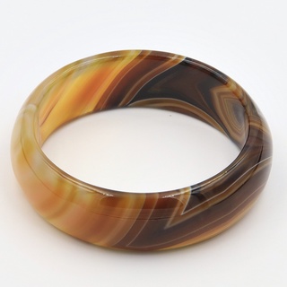 กำไลอาเกต Agate bangle หน้ากว้าง 22 มม. วงใน 65 มม.