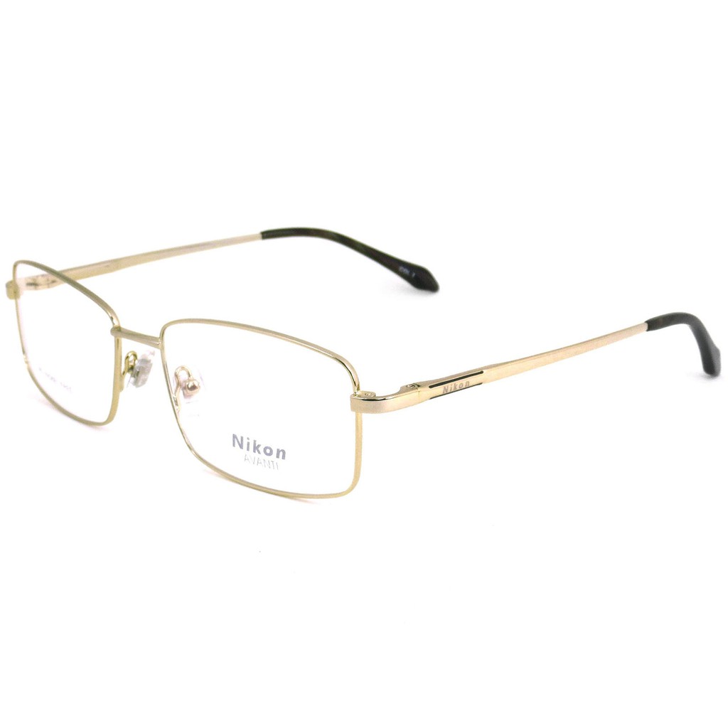 nikon-แว่นตา-รุ่น-1402-c-1-สีทอง-กรอบแว่นตา-eyeglass-frame-สำหรับตัดเลนส์-วัสดุ-สเตนเลสสตีล-ขาสปริง-เบาสวมไส่สบาย