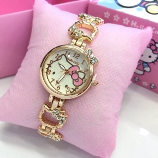 💰 ราคาเรือนละ 350.- ค่ะ 💰  ⏰ HELLO KITTY  ⏰ พร้อมกล่องคิตตี้ - สายเลส ตัดข้อได้ - ขนาดหน้าปัด 30 mm 🎉