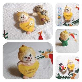 Awild.vintage ของตกแต่งคริสมาส Christmas ตุ๊กตาตัวตลก ทำจากเทียน สูง 9ซม งานสะสมชิ้นเดียว