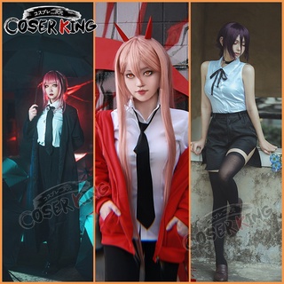 [COSER KING Store] Anime Chainsaw Man Makima Denji Power Higashiyama Kobeni เครื่องแต่งกายคอสเพลย์ การ์ตูนอะนิเมะ Man Woman Cospaly Costume