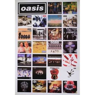 โปสเตอร์ Oasis โอเอซิส วง ดนตรี รูป ภาพ ติดผนัง สวยๆ poster 34.5 x 23.5 นิ้ว (88 x 60 ซม.โดยประมาณ)