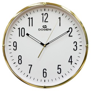 นาฬิกาแขวน DOGENI WNP039GD 14 นิ้ว สีทอง นาฬิกาแขวน จาก DOGENI นาฬิกาแขวนผนังทรงกลมที่ทำงานได้อย่างแม่นยำด้วยระบบควอตซ์