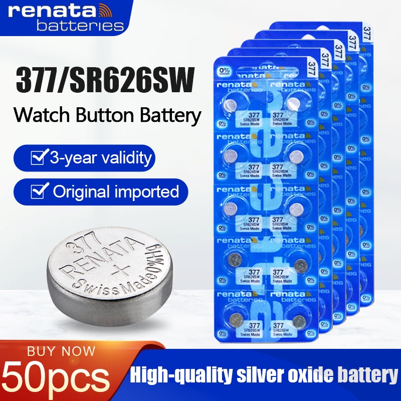 50pcs-original-renata-377-sr626sw-ag4-lr626-sr66-v377-button-coin-cell-1-55v-silver-oxide-battery-for-toys-watch-swiss-m