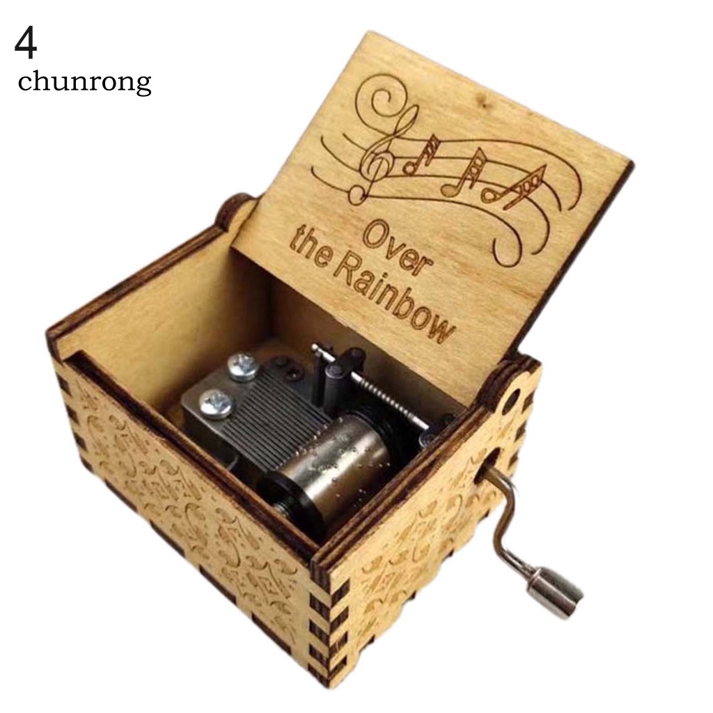 chunrong-กล่องดนตรีไม้แกะสลัก-ขนาดเล็ก-แบบพกพา-สไตล์วินเทจ-ของเล่นสําหรับเด็ก