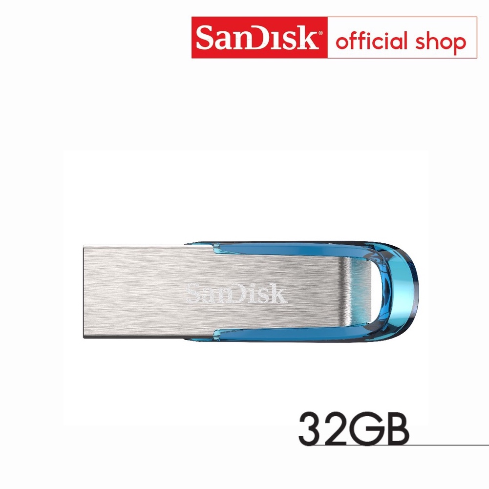 ราคาและรีวิวSanDisk Ultra Flair USB 3.0 32GB - Speed / 150MB (SDCZ73-032G-G46B, Blue)