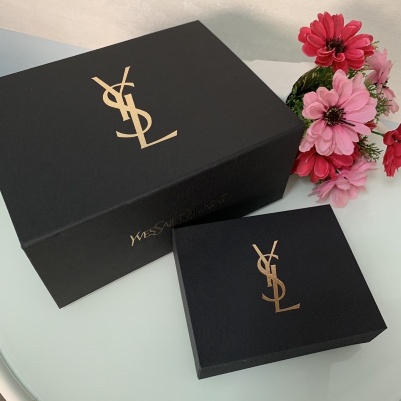 แท้-กล่อง-ysl-สีดำ-โลโก้สีทอง-กล่องกระดาษของแท้