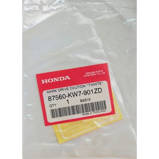 87560-KW7-901ZD ป้ายคำเตือนการขับขี่ ภาษาไทย Honda แท้ศูนย์