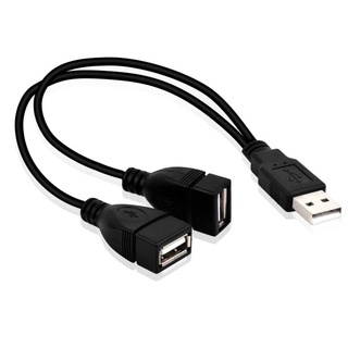 USB 2.0 1 ถึง 2 คู่ข้อมูลหญิง USB HUB อะแดปเตอร์ Y Splitter USB สายชาร์จต่อสาย