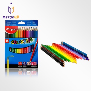 ภาพหน้าปกสินค้าสีไม้ มาเพ็ด Maped ดินสอสี 18 สี 1 หัว Color Peps ชุดดินสอสี ที่เกี่ยวข้อง